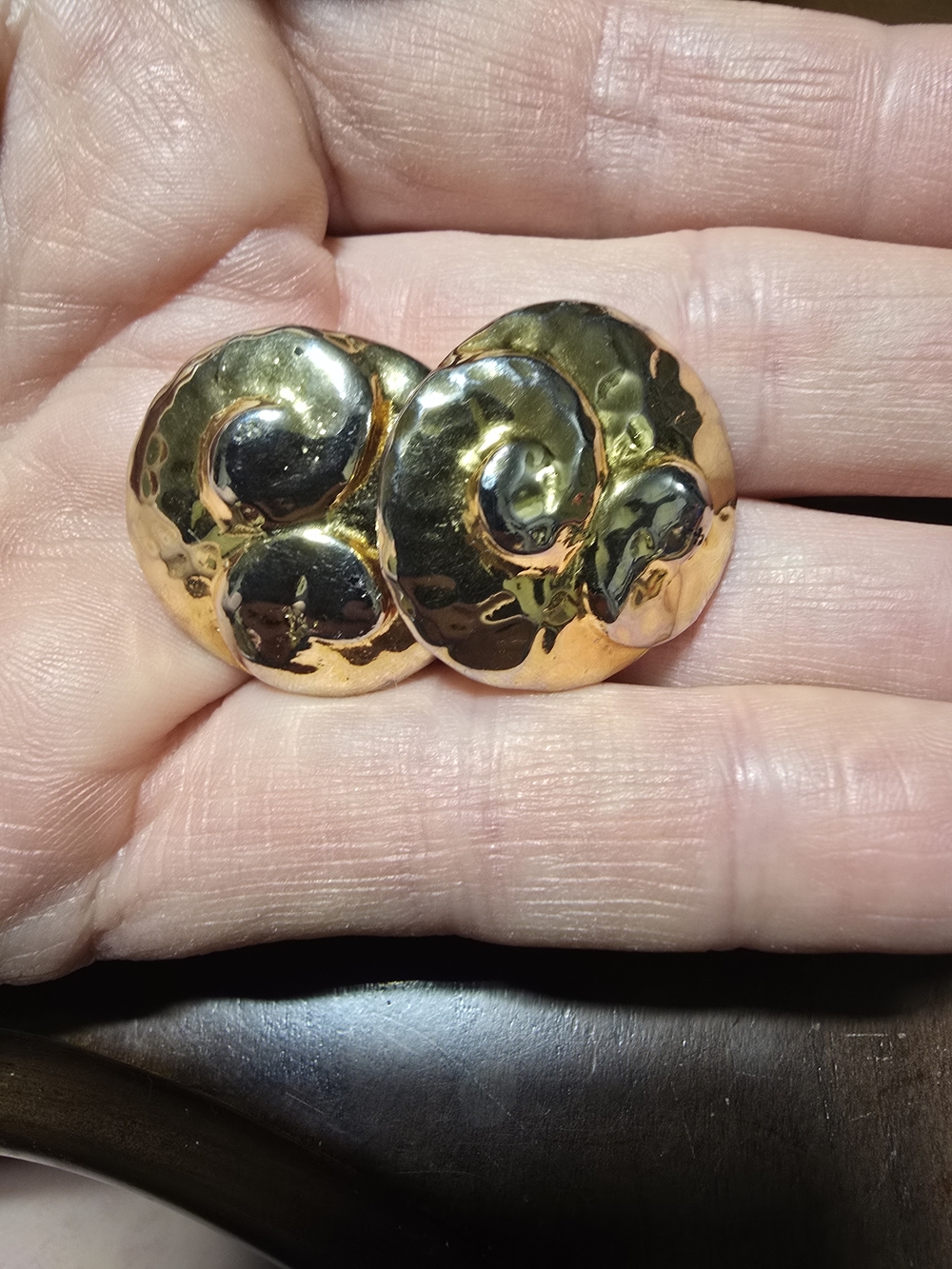 Vintage Carolee clip-on Gold Tone Earrings